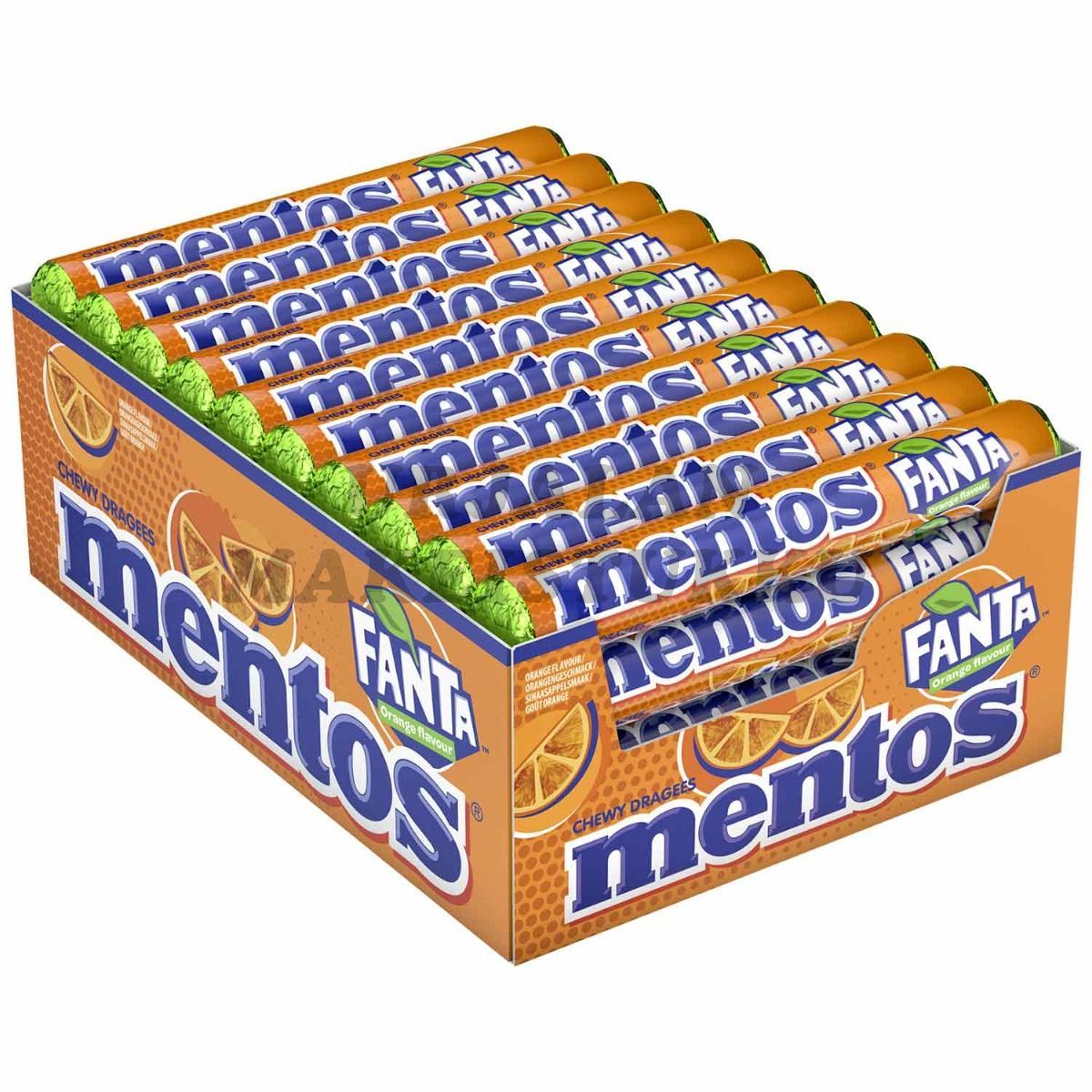 Mentos Fanta Orange Flavour pastilli 37,5g x 40kpl