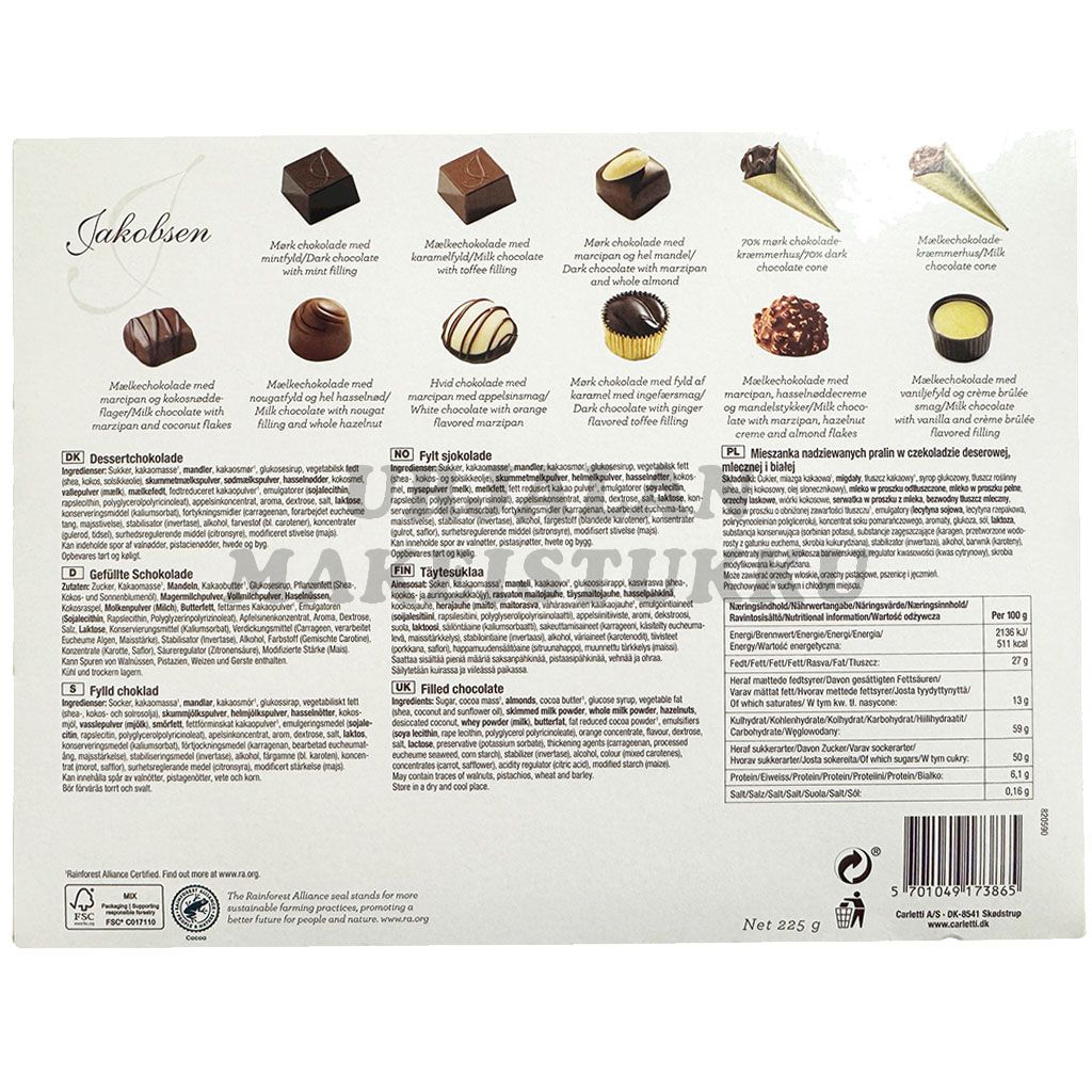 Jakobsen suklaakonvehti 225g x 3kpl