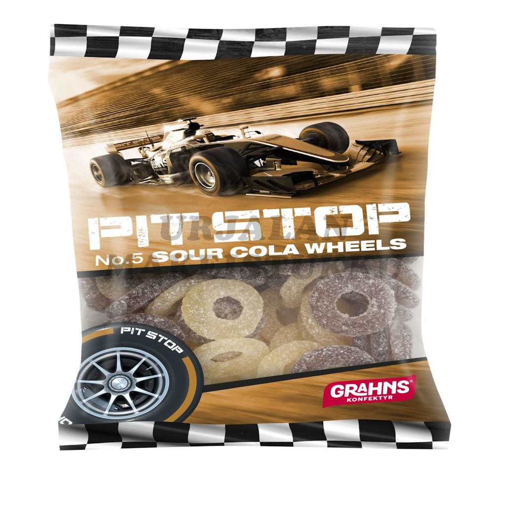 Grahns Pit Stop Sour Cola Wheels renkaat 50g