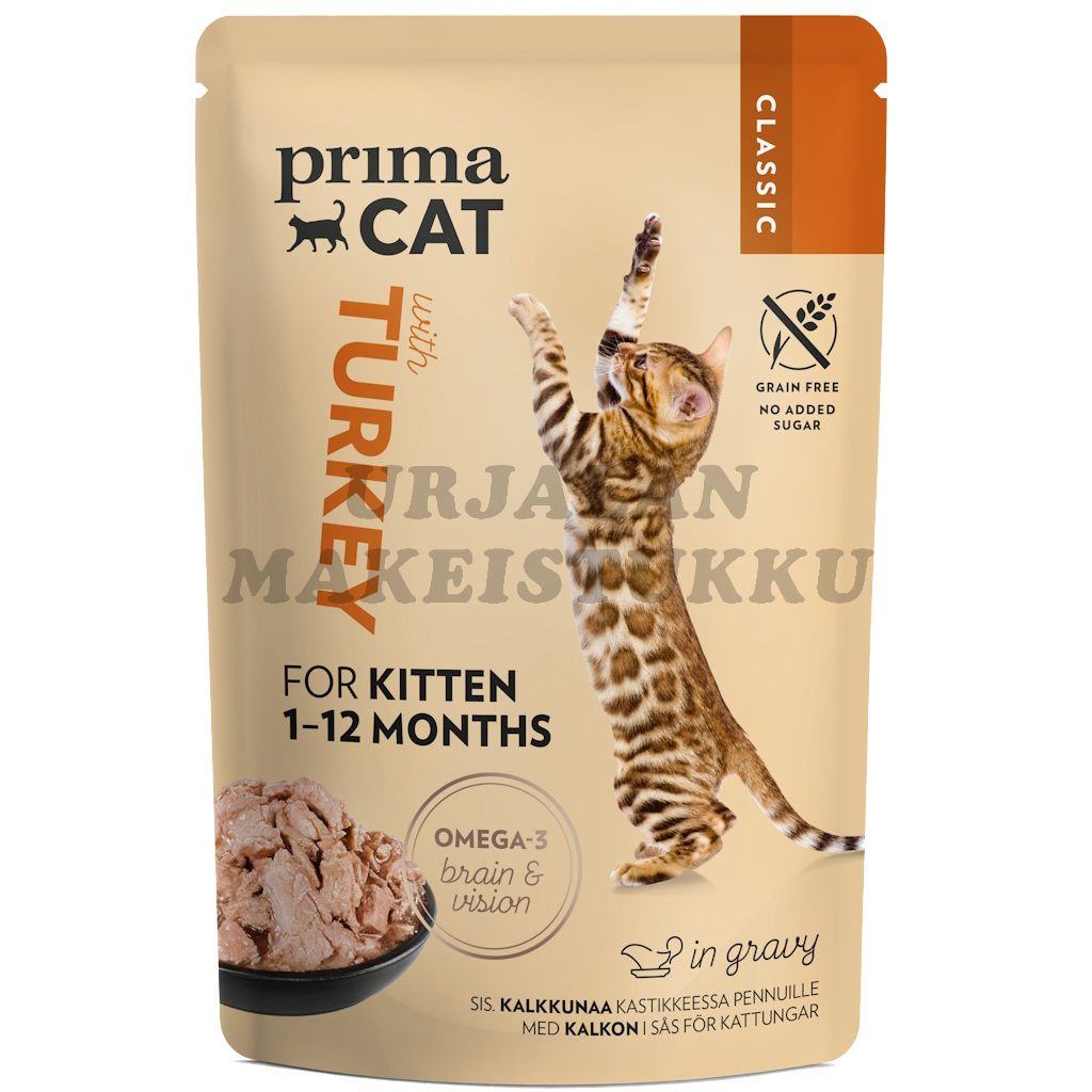 PrimaCat Classic Kalkkunaa kastikkeessa pennuille 85g