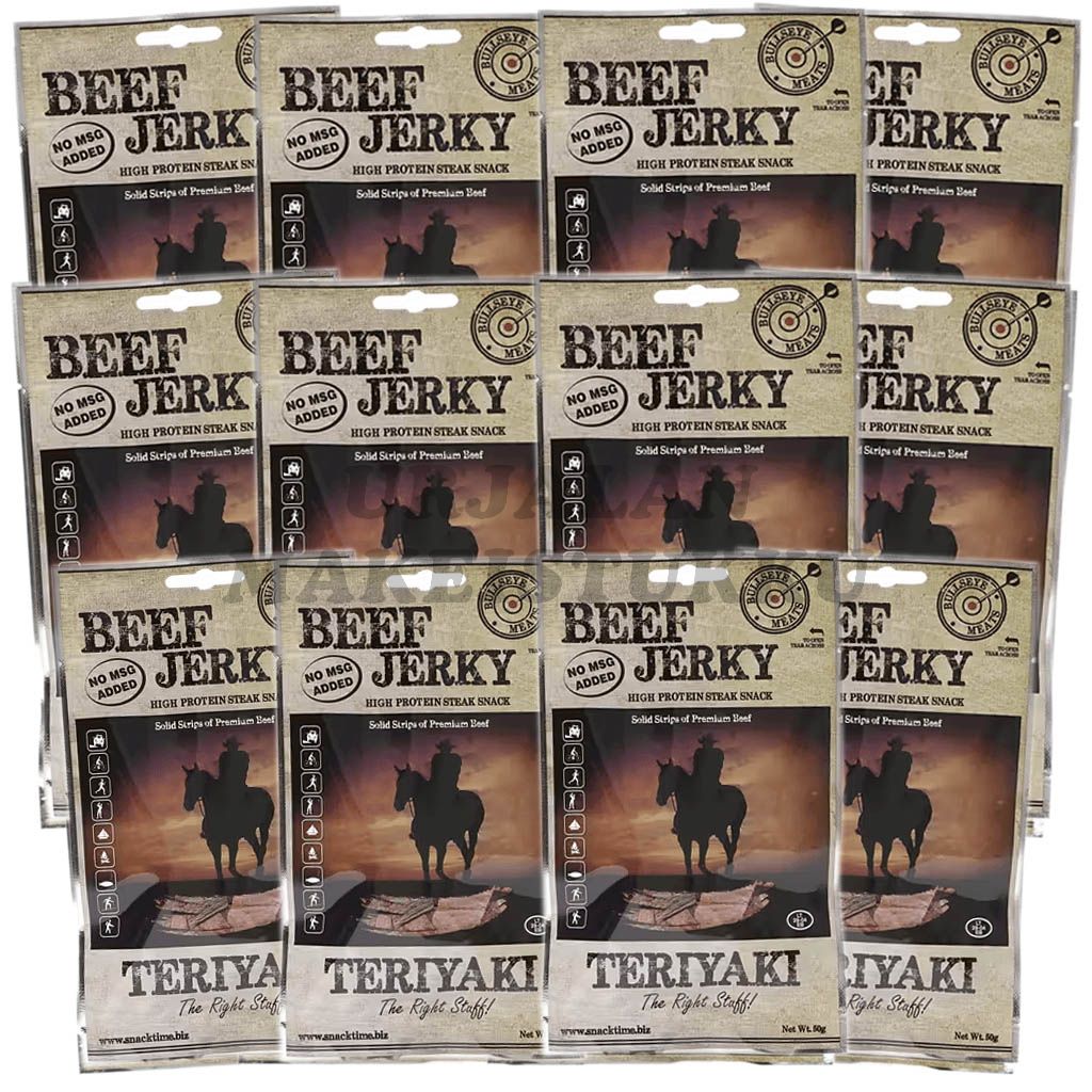 Bullseye Meats Beef Jerky Teriyaki kuivaliha 50g x 12kpl