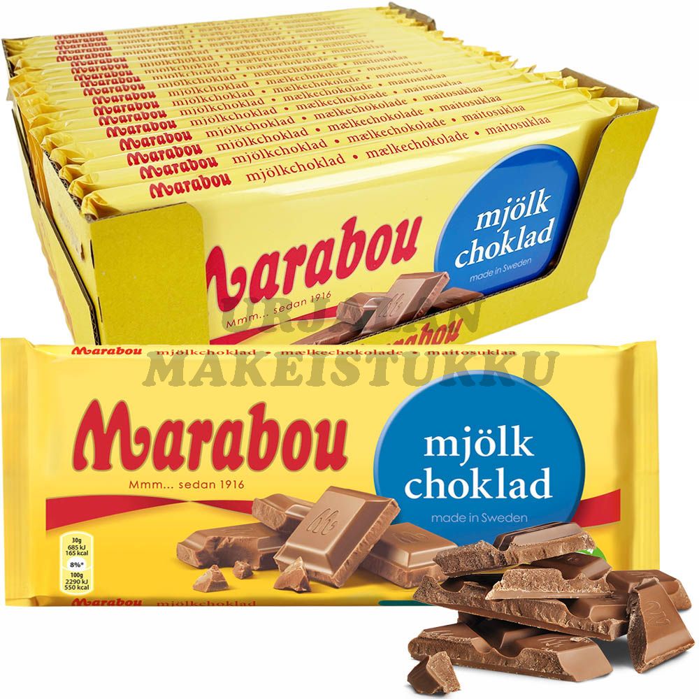 Marabou Maitosuklaa suklaalevy 200g x 18kpl