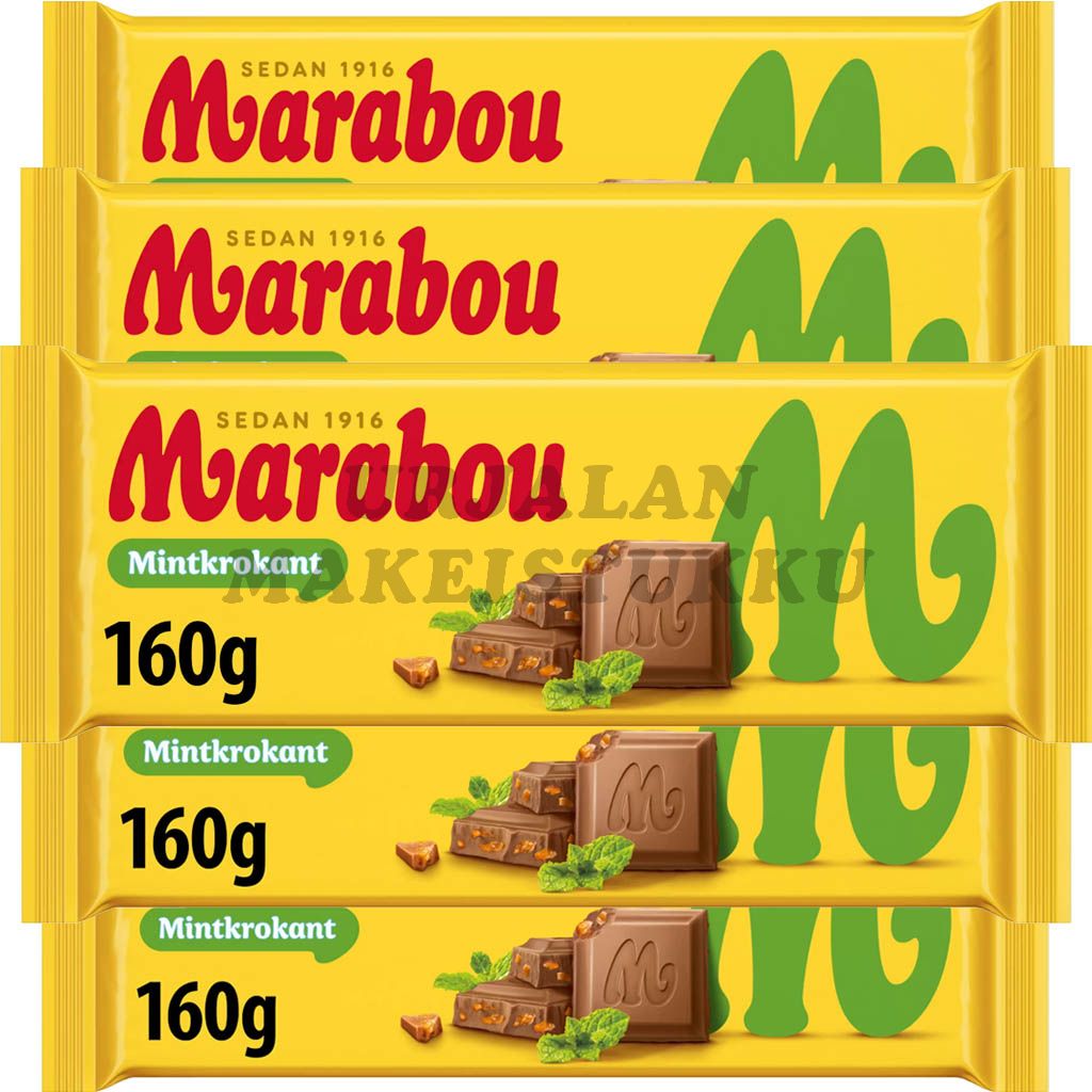 Marabou Mintkrokant suklaalevy 160g x 5kpl
