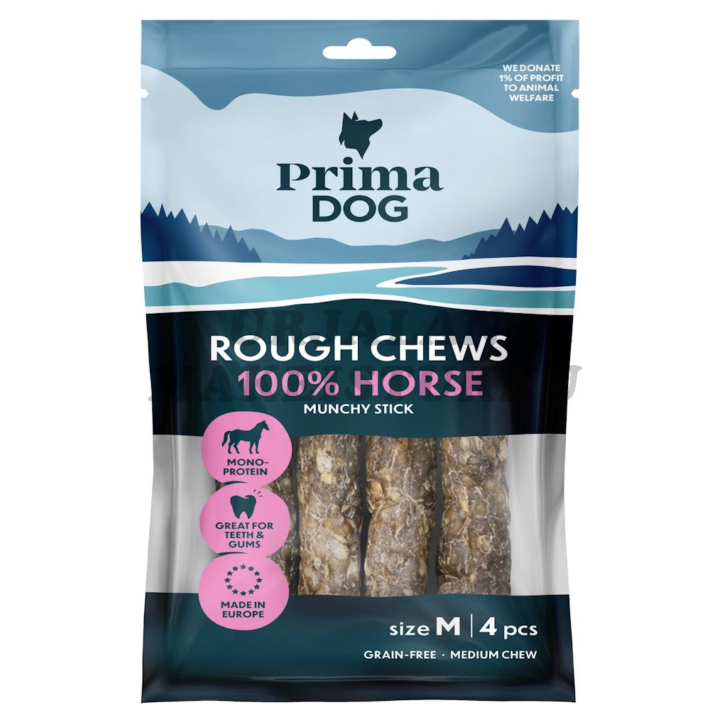 PrimaDog Rough Chews Hevonen rouhepatukka M 12cm 112g