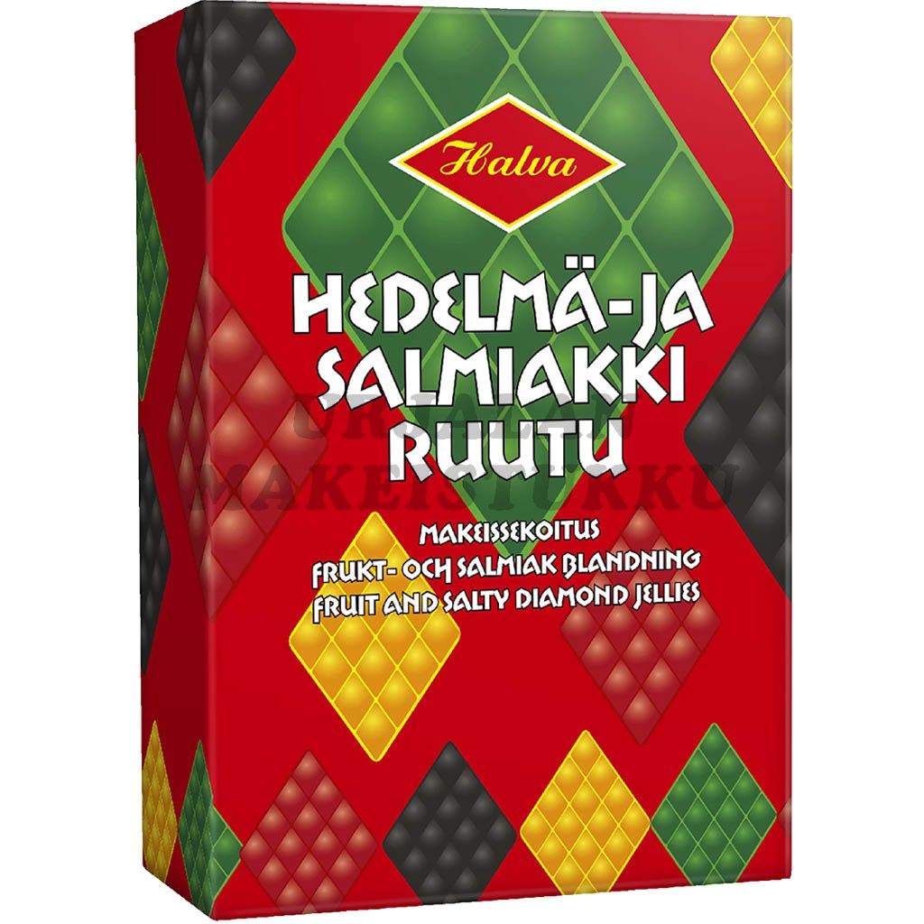Halva Hedelmä- ja Salmiakkiruutu 240g