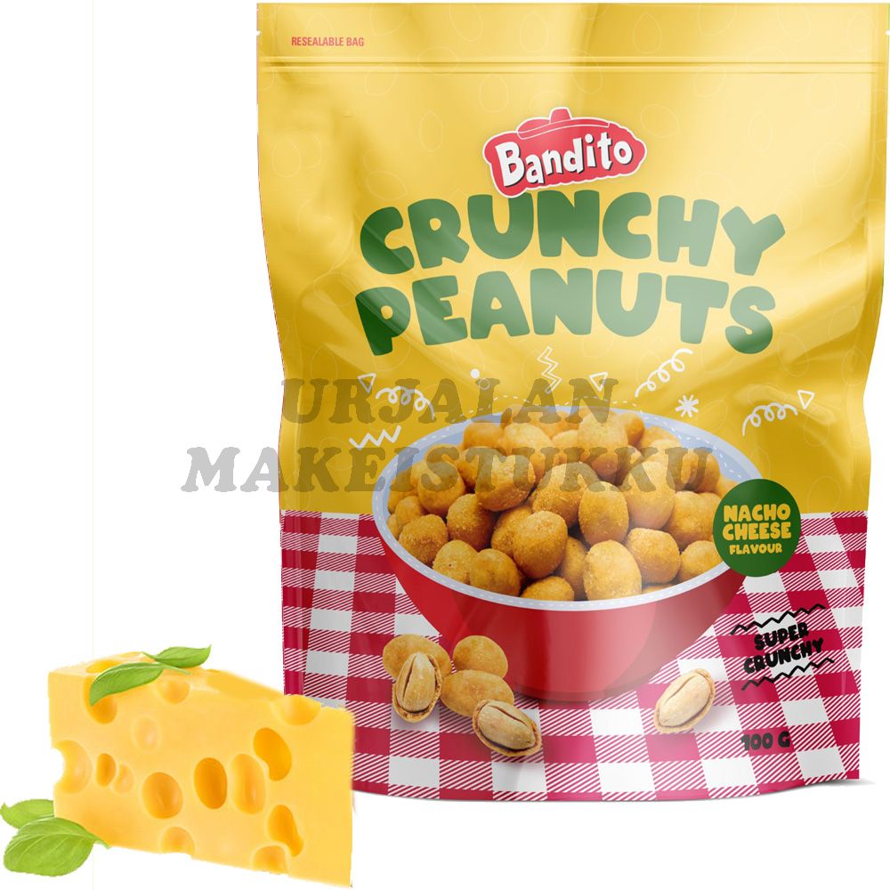 Bandito Crunchy Peanuts Nacho Cheese pähkinät 100g