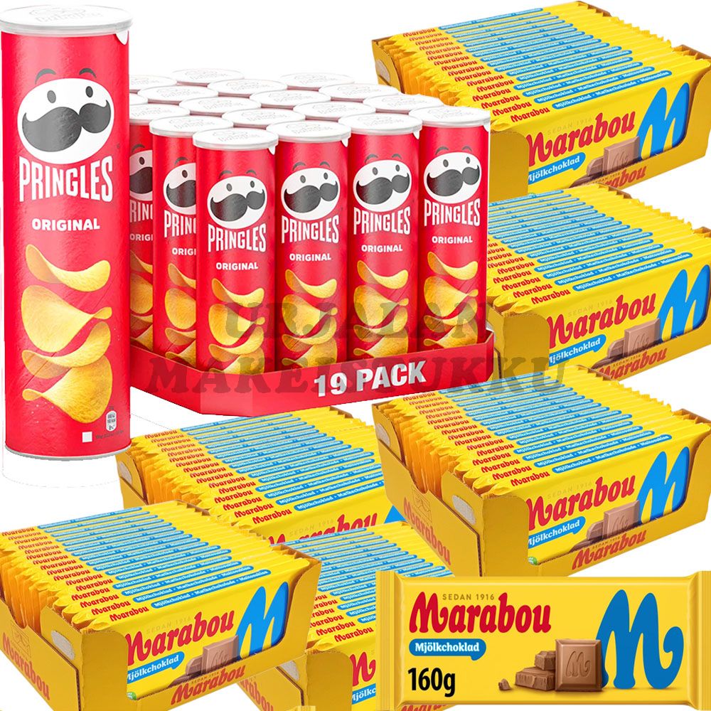Urjalan Makeistukun Ultimate Viraali Pringles-suklaa Mega Blokki x 19 rohkealle