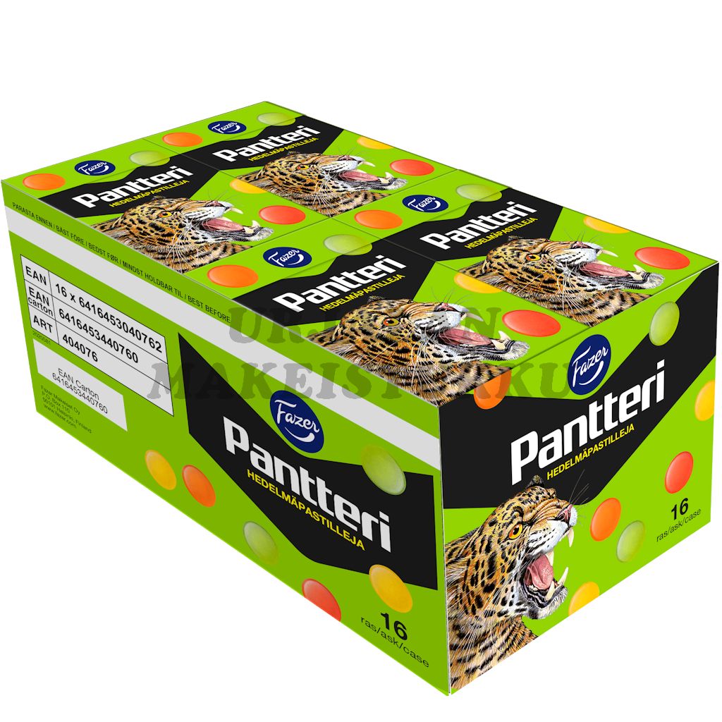 Fazer Pantteri hedelmäpastilli 70g x 16kpl