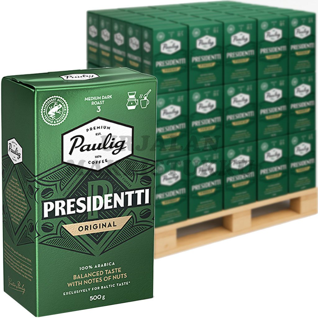 Paulig Presidentti suodatinkahvi 500g x 336 paketin puolilava