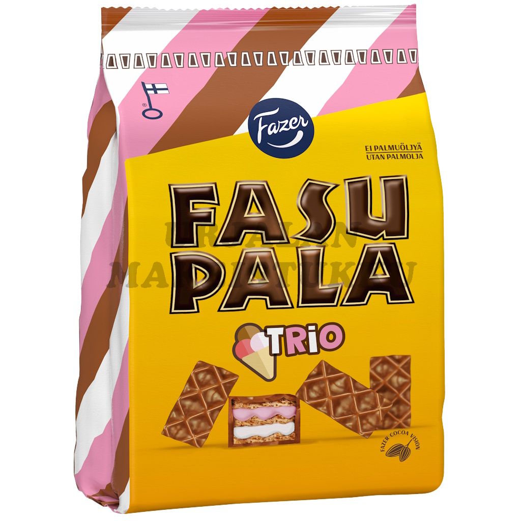 Fazer Fasupala Trio vohvelikeksi 355g