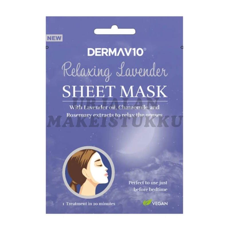 Derma V10 Sheet Mask Lavender kasvonaamio 1kpl