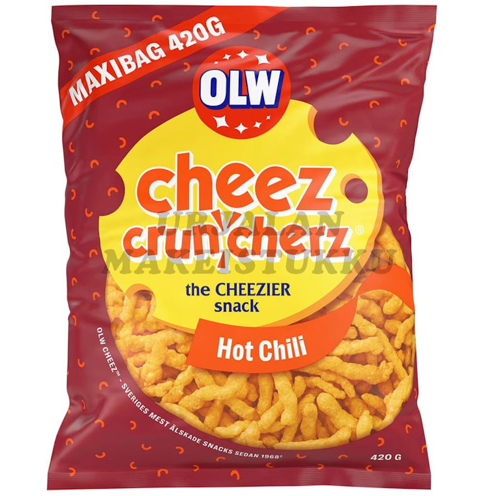 OLW Cheez Cruncherz FLAMING HOT MAXIBAG juustosnacks 420g
