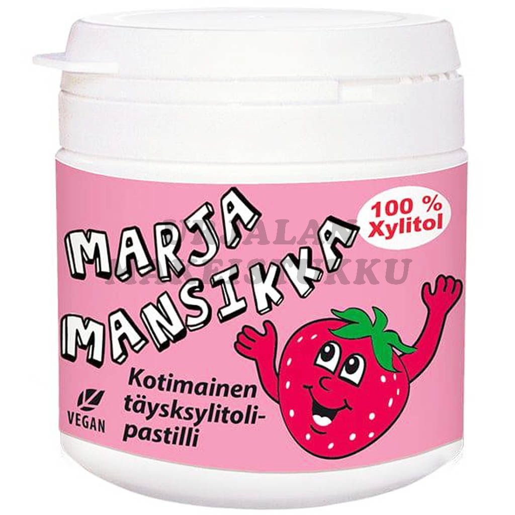 Marja Mansikka Täysksylitolipastilli imeskeltävä 150tabl