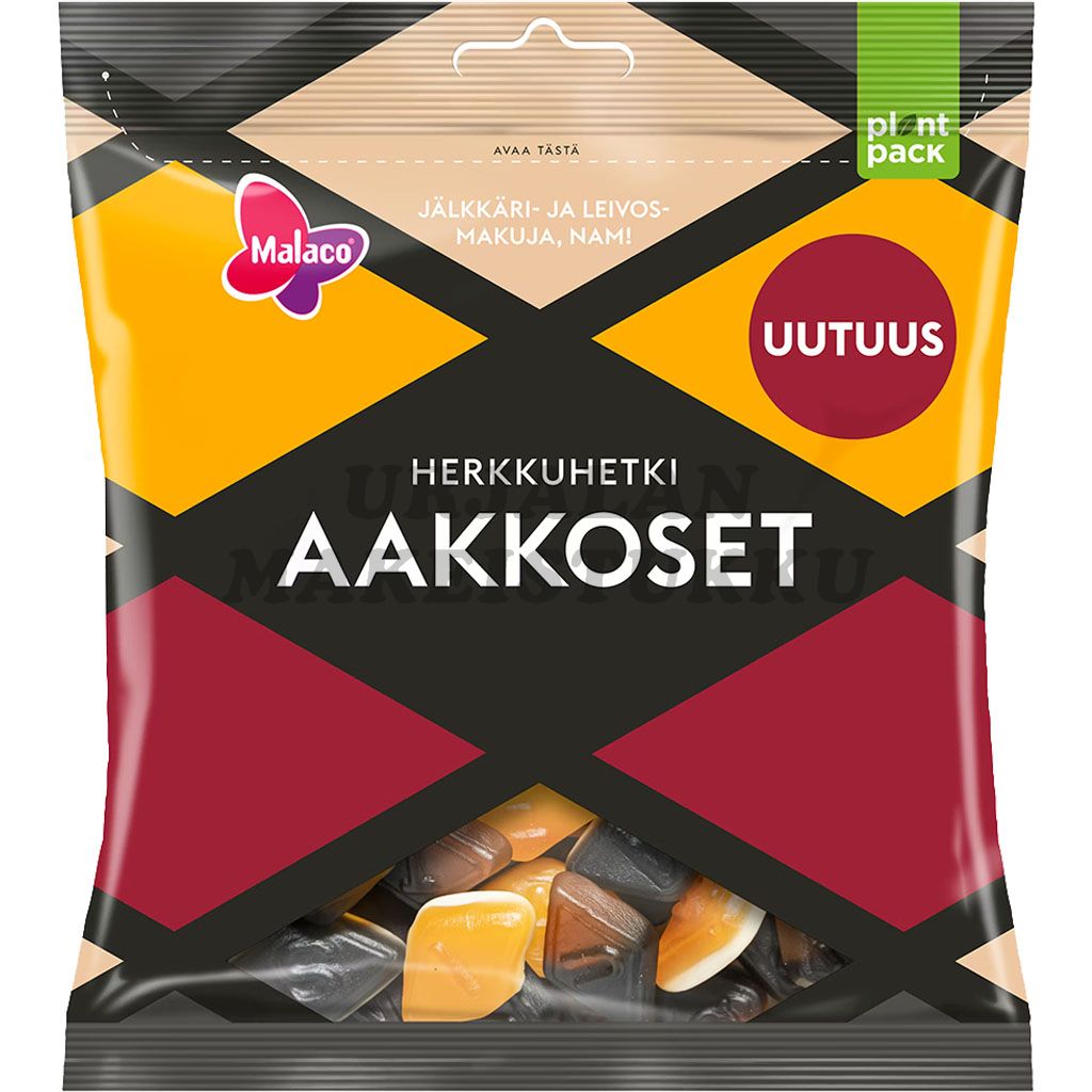 Malaco Aakkoset Herkkuhetki makeissekoitus 280g