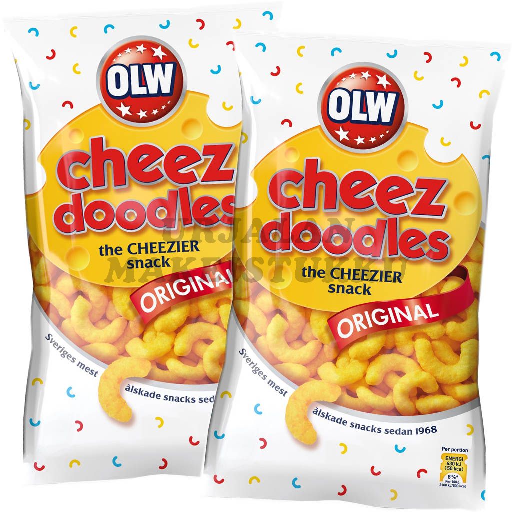 OLW Cheez Doodles Juustosnacks 120g x 2kpl