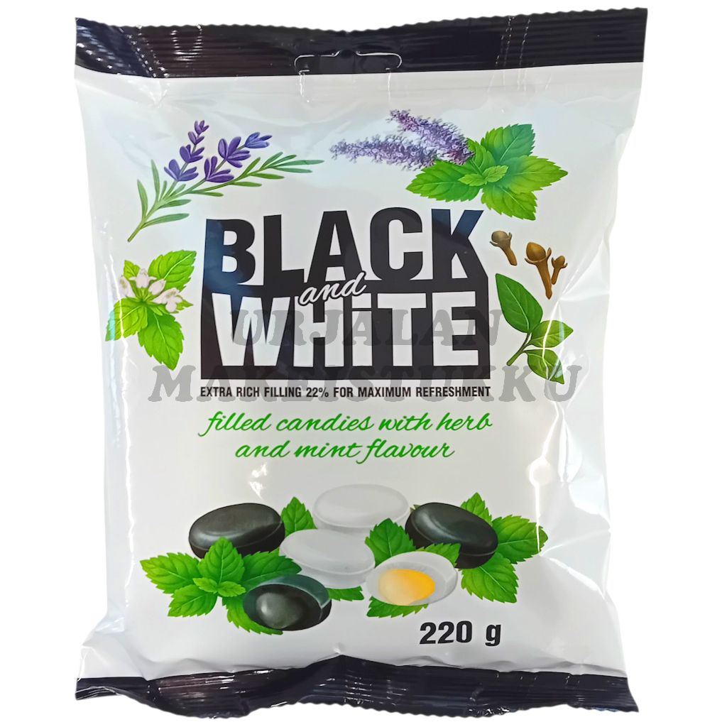 Black and White Minttu ja Yrtti karamellit 220g