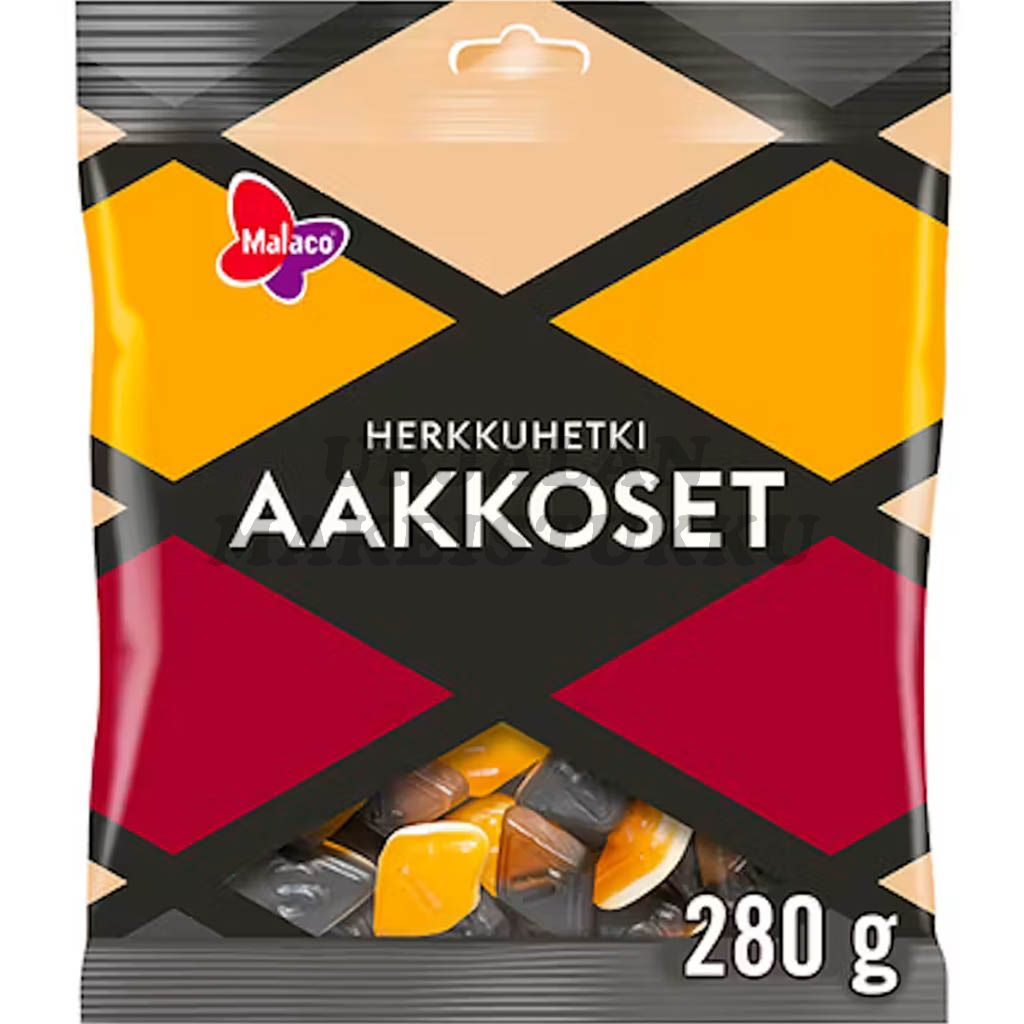 Malaco Aakkoset Herkkuhetki makeissekoitus 280g