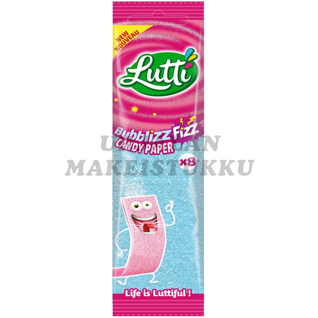 Lutti Bubblizz Fizz Candy Paper karkkipaperi 15g