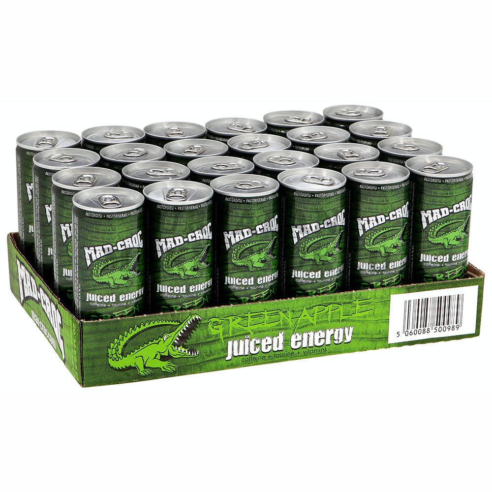 Mad Croc Juiced Energy Green Apple energiajuoma 250ml x 24-pack