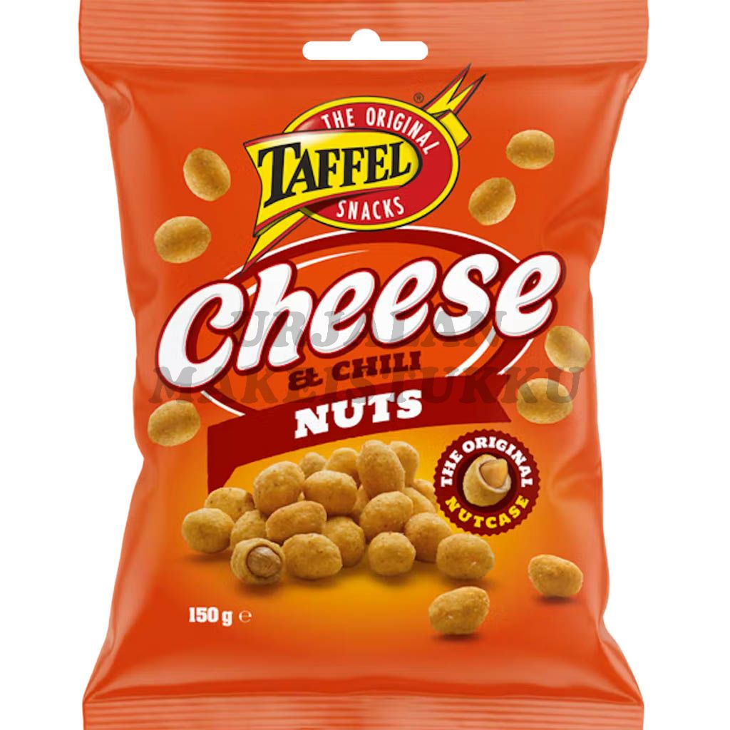 Taffel Cheese & Chili Nuts pähkinät 150g