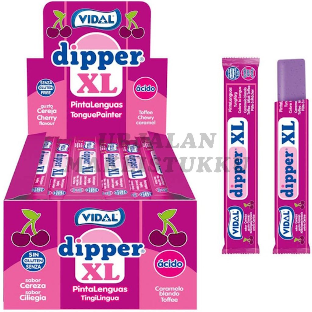 Vidal Dipper XL Kirsikka toffeetanko n.100kpl