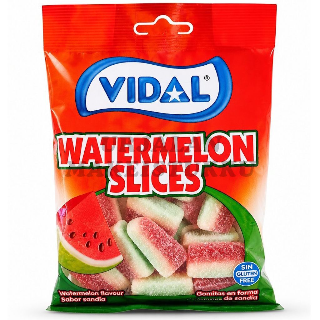 Vidal Watermelon Slices Vesimeloni viipaleet 80g