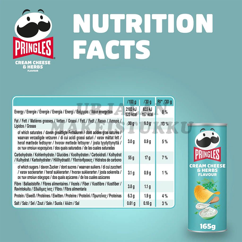 Pringles Cream Cheese Herbs perunalastu 165g