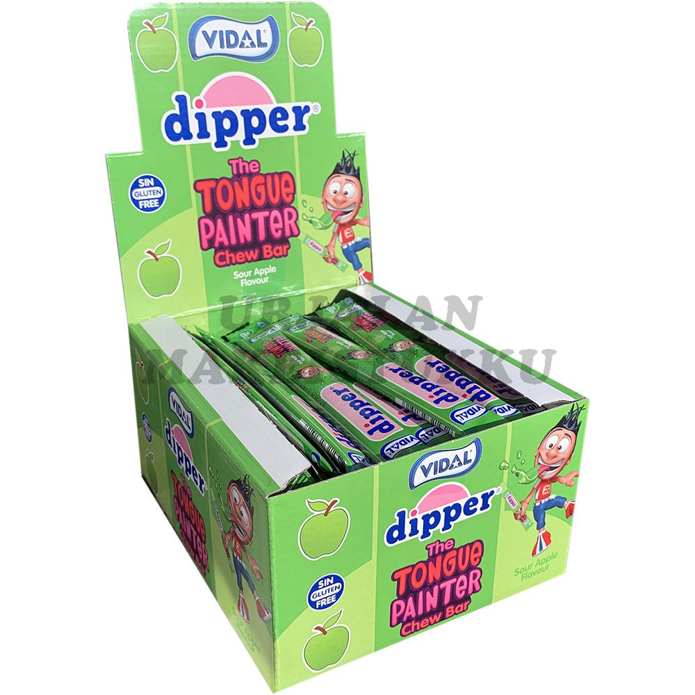 Vidal Dipper XL Tongue Painter Sour Apple toffeetanko n. 100kpl