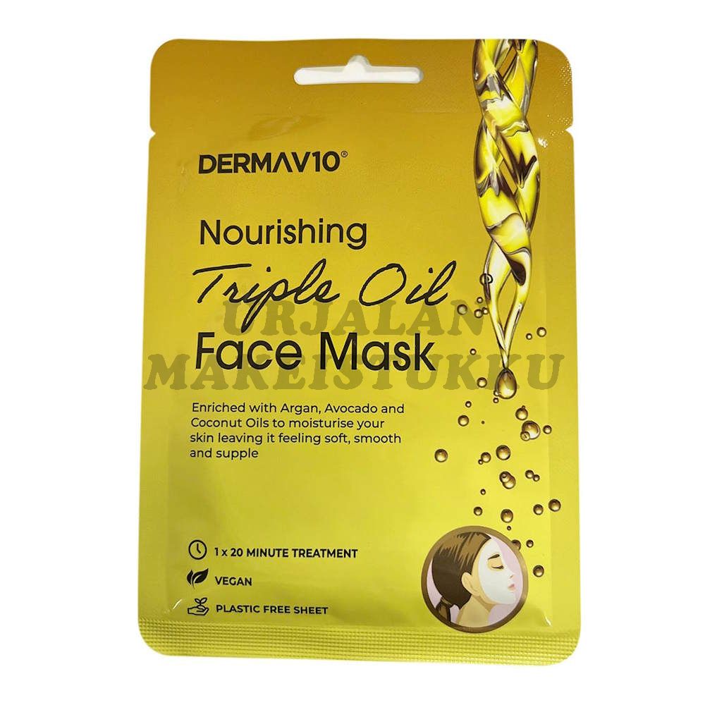 Derma V10 Sheet Mask Triple Oil kasvonaamio 1kpl