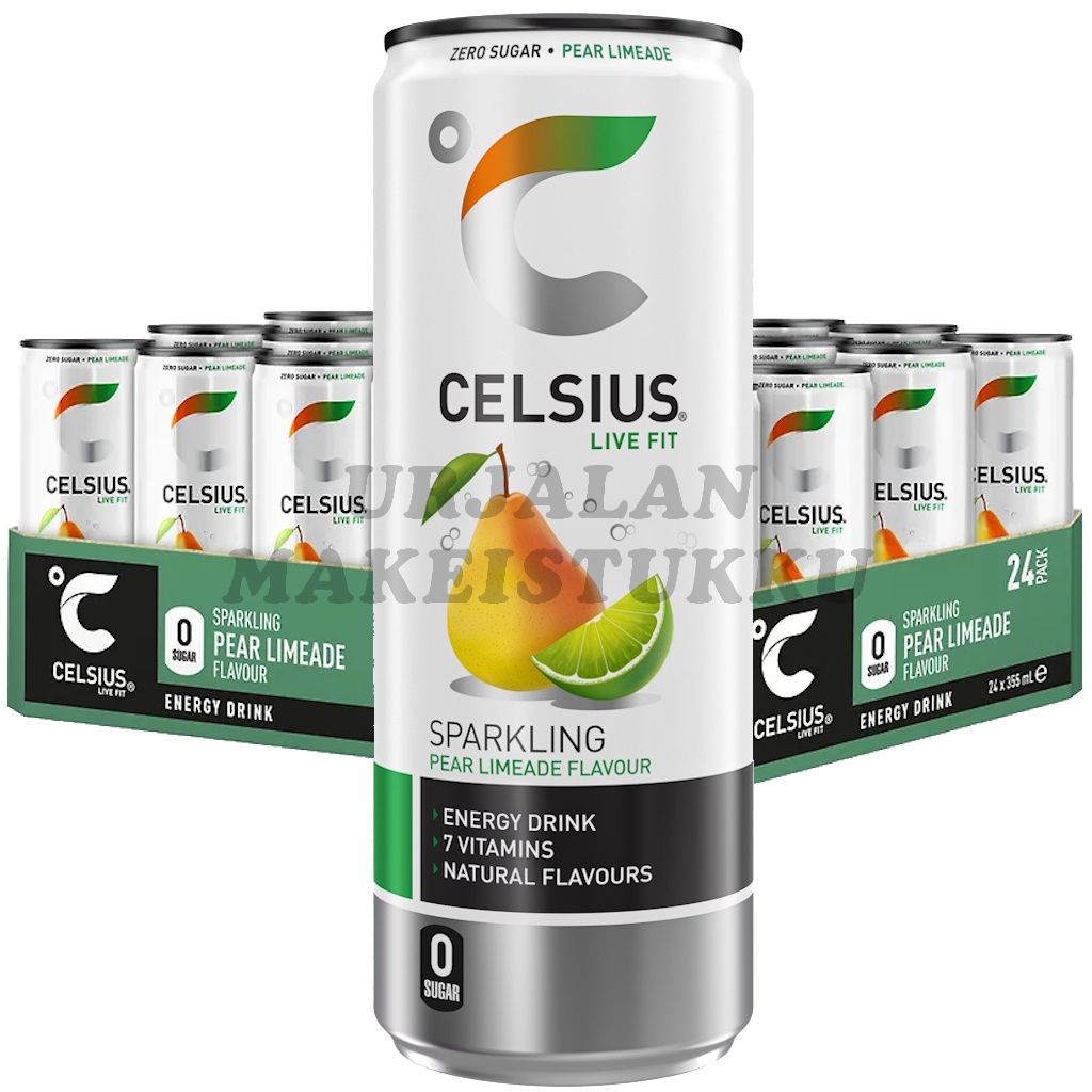 Celsius Pear Limeade energiajuoma 355ml x 24kpl