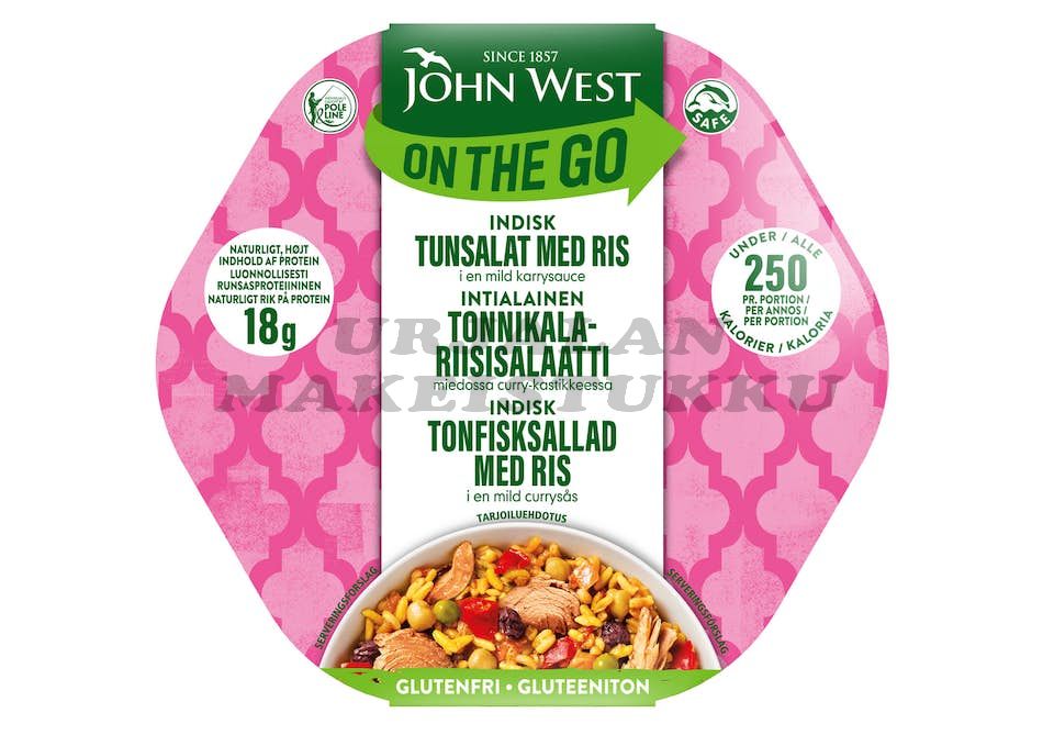 John West On The Go Intialainen Tonnikala-Riisisalaatti 220g