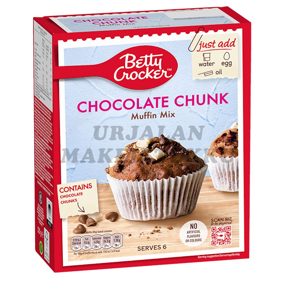 Betty Crocker Chocolate Chunk Muffinssi Mix 335g