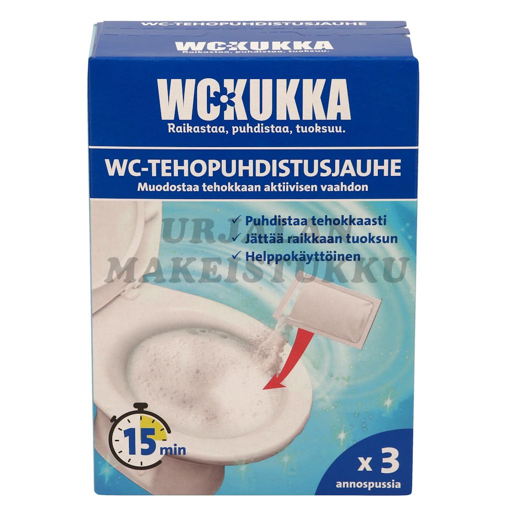WC Kukka WC-Tehopuhdistusjauhe 3 x 100g