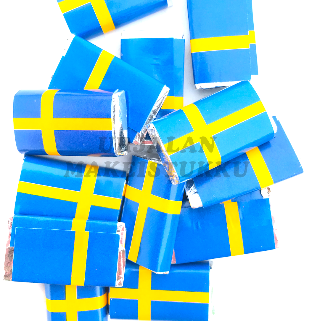 Ruotsin lippu maitosuklaapalat 75 kpl