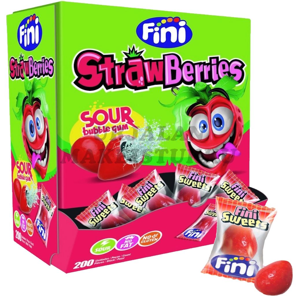 Fini Strawberries Sour purukumi 5g x 200kpl