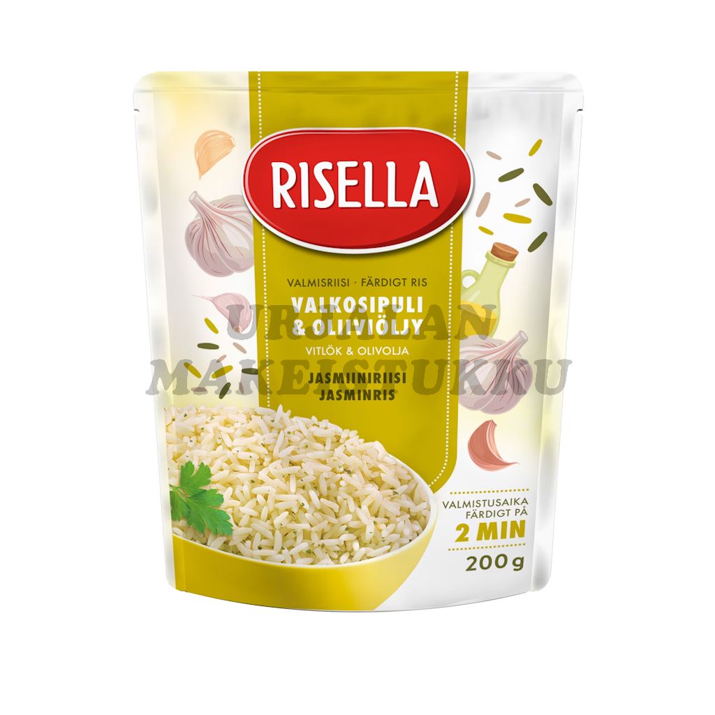 Risella Valmisriisi Jasmiini valkosipuli & oliiviöljy 200g