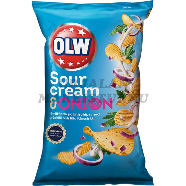 OLW Sour Cream & Onion perunalastut 175g