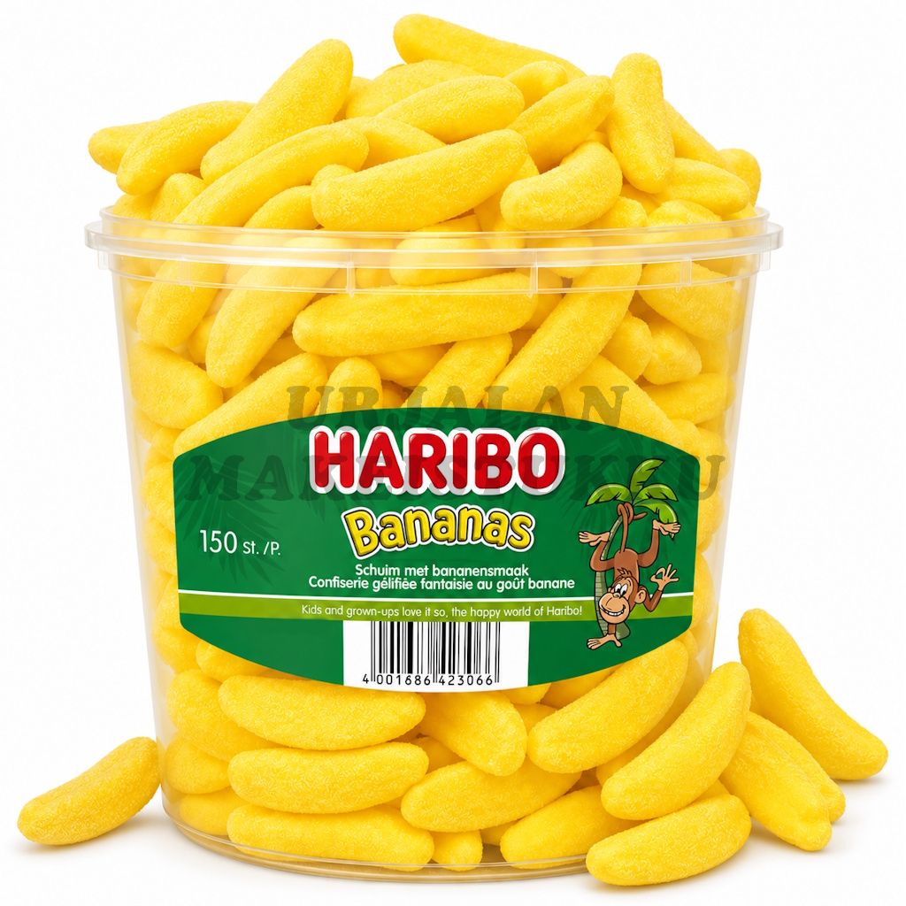 Haribo Bananas vaahtobanaanit 1,05kg (150kpl)