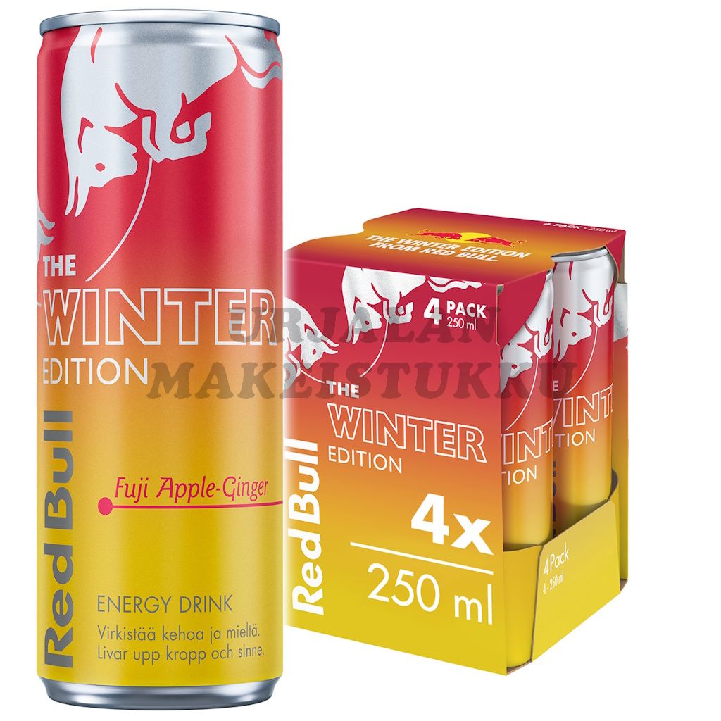 Red Bull Winter Edition Fuji Apple-Ginger energiajuoma 250ml x 4kpl