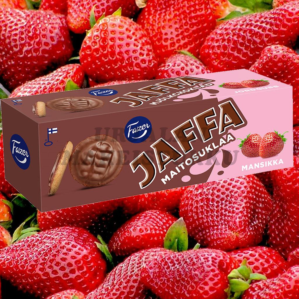 Fazer Jaffa Maitosuklaa Mansikka keksi 150g