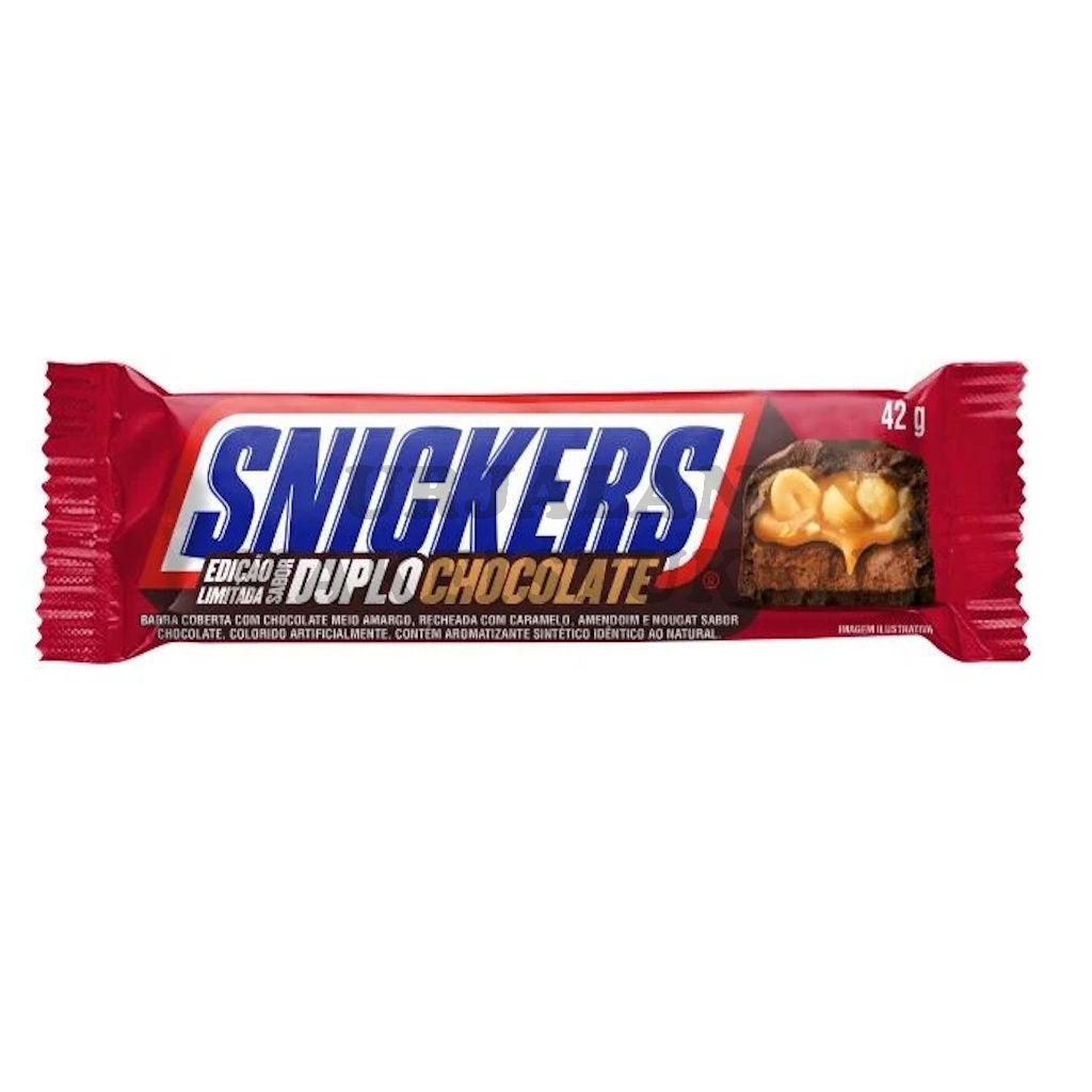 Brasilialainen Snickers Double Chocolate suklaapatukka 42g