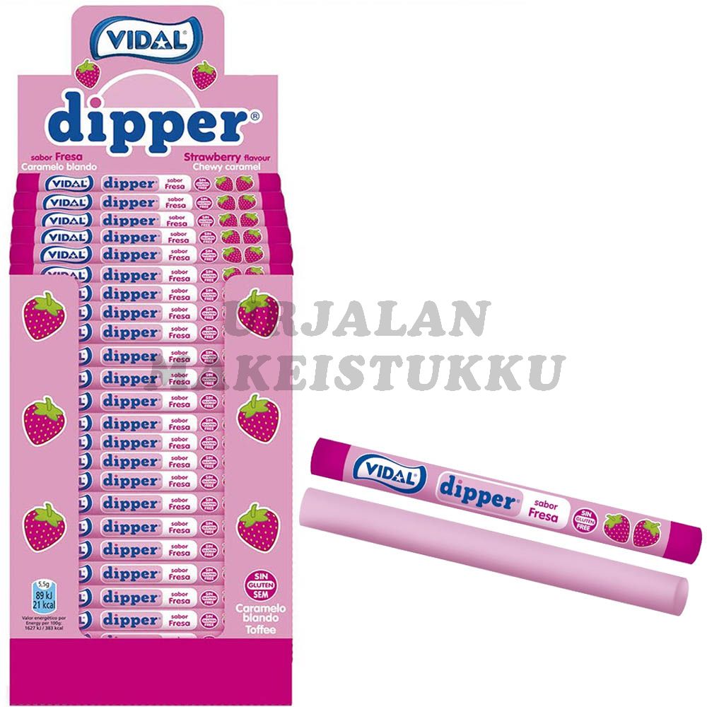 Vidal Dipper Mansikka toffeetanko 200kpl