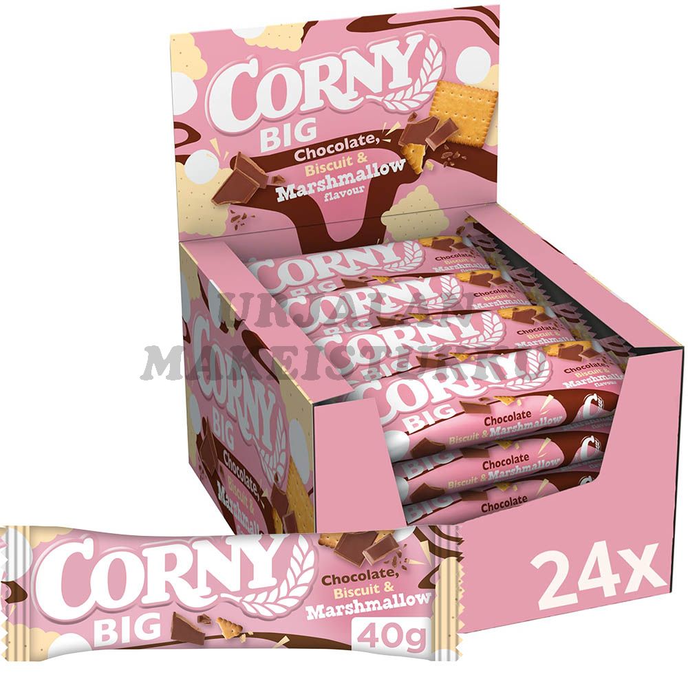 Corny BIG Choco Biscuit Marshmallow välipalapatukka 40g x 24kpl