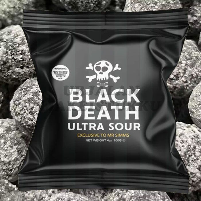 Black Death Ultra Sour maailman kirpein karkki 16kpl