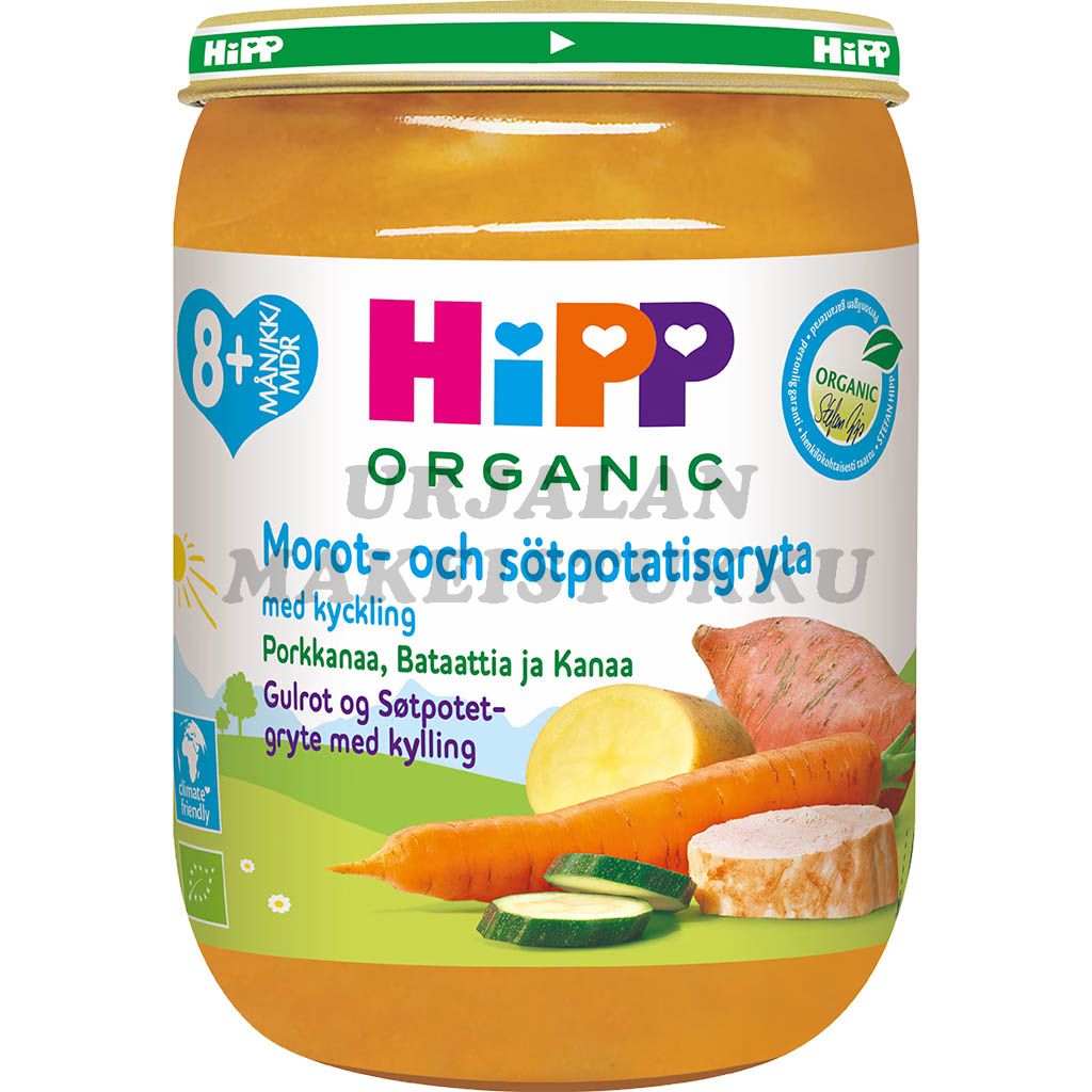 HiPP 8kk porkkanaa, bataattia ja kanaa 190g luomu