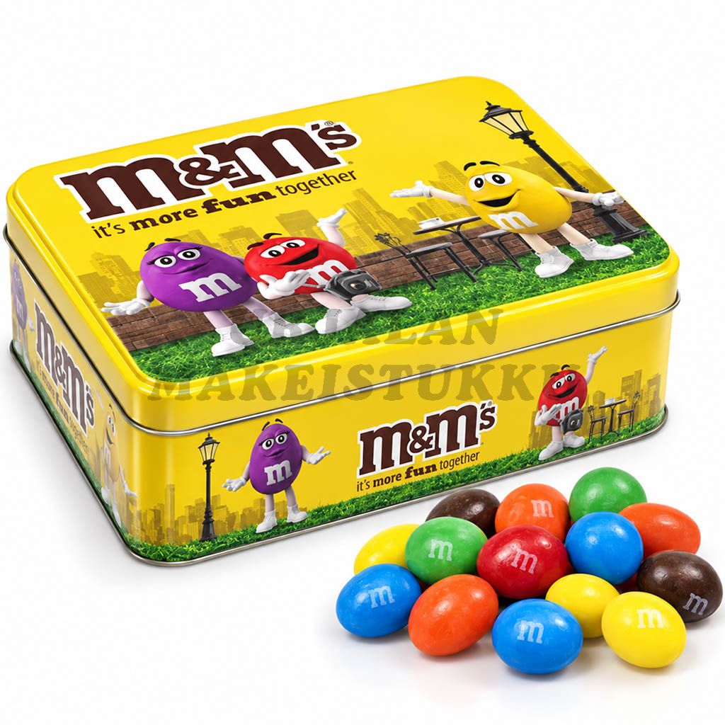 M&Ms Peanut suklaarakeet peltirasiassa 330g