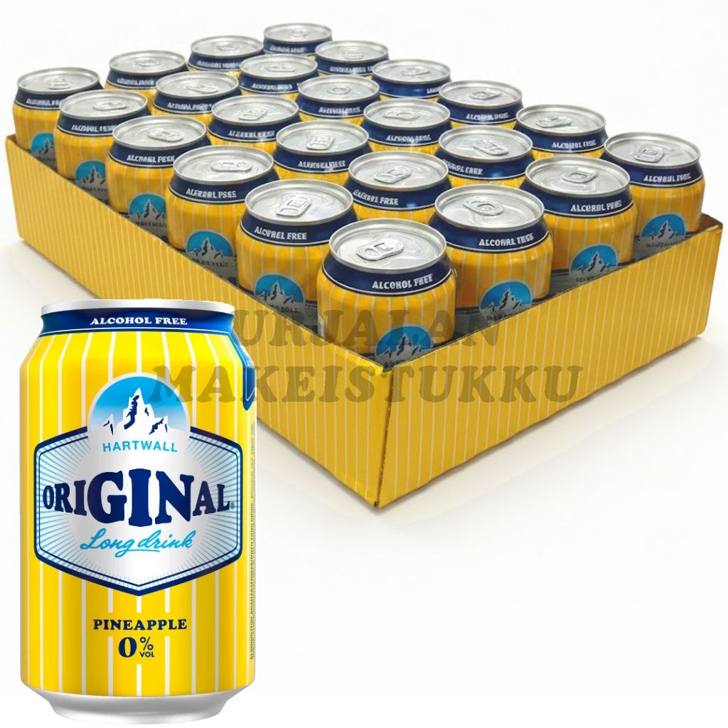 Hartwall Original Long Drink 0% Pineapple 330ml x 24-pack
