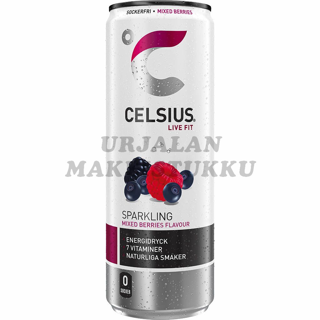 Celsius Sparkling Mixed Berries energiajuoma 355ml