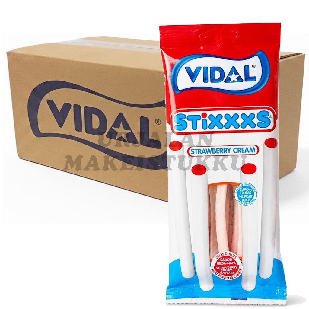 Vidal Stixxxs Strawberry Cream karkkitikut 90g x 14kpl