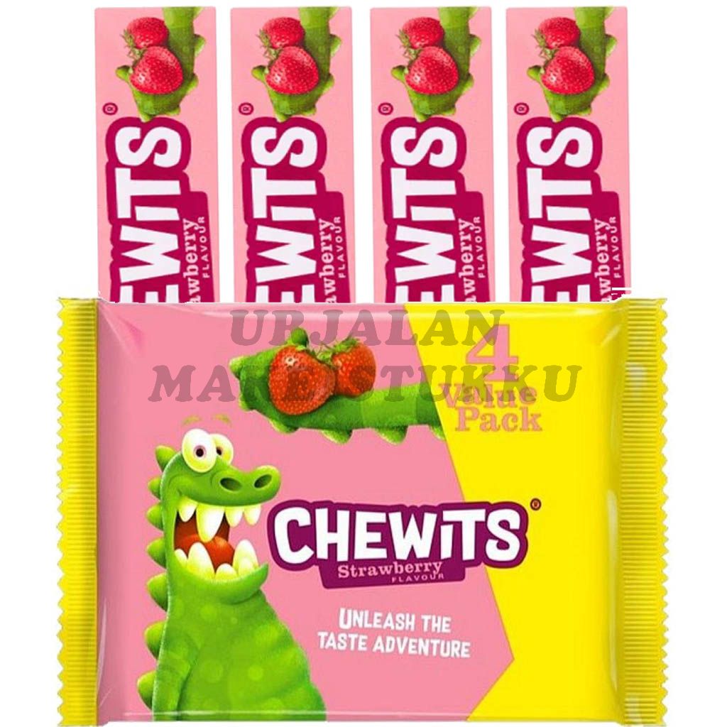 Cloetta Chewits Mansikka toffeepatukka 4-pack